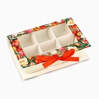 Коробка под 6 конфет с ячейками «Самой прекрасной» 14.5 х 9.5 х 3.5 см Коробка под 6 конфет с ячейками «Самой прекрасной» 14.5 х 9.5 х 3.5 см