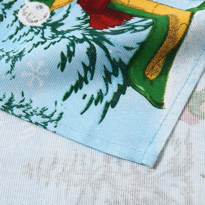 Новый год. Символ года. Змея. Набор полотенец Доляна "Новогодняя сказка" 28х46 см - 3шт, 100% хл, рогожка 164 г/м2