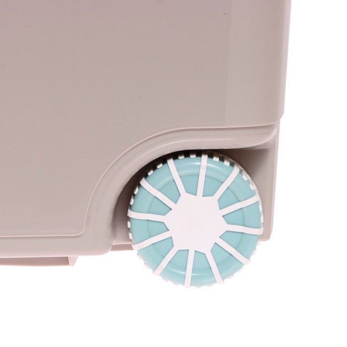 Ящик для игрушек на колёсах, 66,5 л., 68,5 &times; 39,5 &times; 38,5 см, цвет светло-бежевый