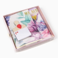 Набор подарочный "Самая заботливая" полотенце 40х73см, прихватка 19х19см, магнит 11х7см