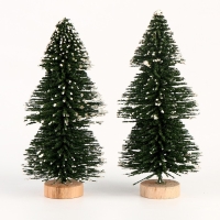 Новый год! Миниатюра кукольная &laquo;Ёлочка со снегом&raquo;, набор 2 шт., размер 1 шт. &mdash; 14 &times; 6 &times; 6 см