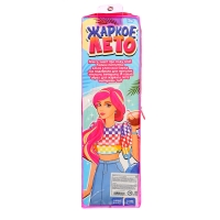 Кукла в пенале &laquo;Жаркое лето&raquo;, джинсовая юбка и топ