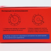 Таймер механический &laquo;Божья коровка&raquo;, 6&times;6&times;3,8 см