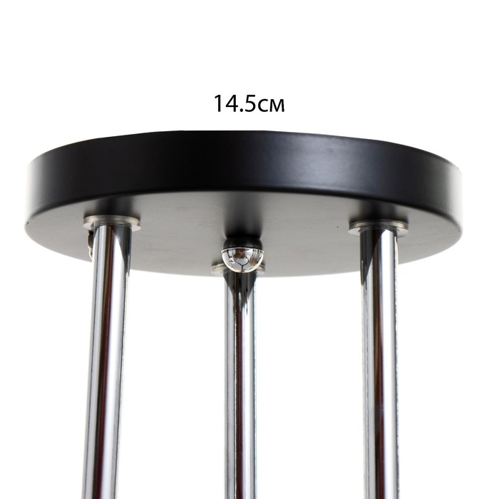 Люстра "Милава" 3хЕ27 40Вт чёрно-хромовый 62х62х27 см BayerLux