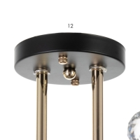 Люстра "Клео" 2хЕ27 40Вт черный 50х22х24см BayerLux