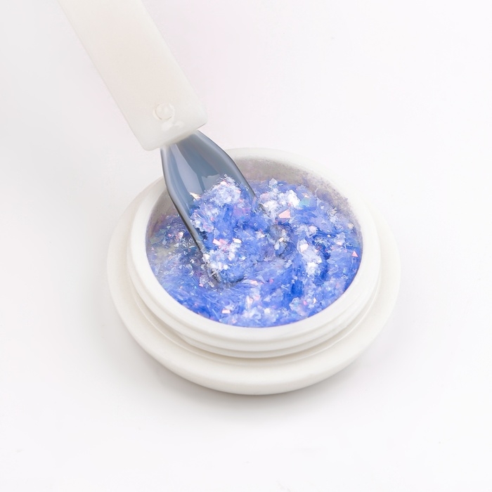 Опаловая пудра для декора ногтей, в баночке, цвет голубой Опаловая пудра для декора ногтей, в баночке, цвет голубой
