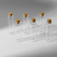 Набор баночек для хранения бисера, d = 2,2 &times; 7 см, 6 шт, в контейнере, 14,5 &times; 8,5 &times; 3,5 см