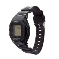 Часы наручные электронные, d-4.5 см, с будильником, черные Часы наручные электронные, d-4.5 см, с будильником, черные