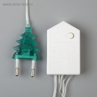 Гирлянда &laquo;Нить&raquo; 20 м, IP20, прозрачная нить, 200 LED, свечение зелёное, 8 режимов, 220 В