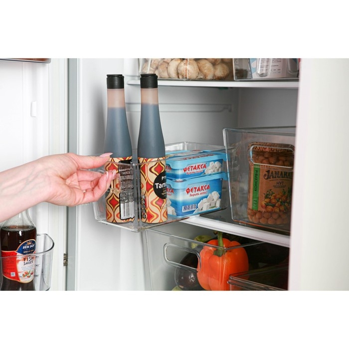 Контейнер для холодильника RICCO, 23,5&times;13&times;11 см, цвет прозрачный