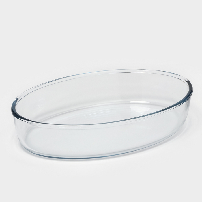 Форма стеклянная овальная для СВЧ Borcam, без крышки Форма стеклянная овальная для СВЧ Borcam, без крышки