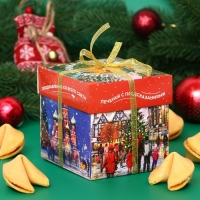 Новый год. Печенье песочное с предсказанием "Новый год в большом городе", 35 г, 5 штук