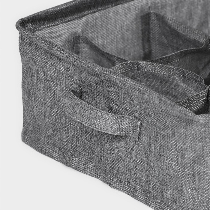 Органайзер для хранения белья Доляна My Basket, 9 ячеек, 28×28×12 см, цвет серый Органайзер для хранения белья Доляна My Basket, 9 ячеек, 28×28×12 см, цвет серый