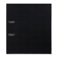 Папка-регистратор А4, 75 мм, Calligrata, ПВХ, тиснение "лен", металлическая окантовка, карман на корешок, собранная, черная, микс