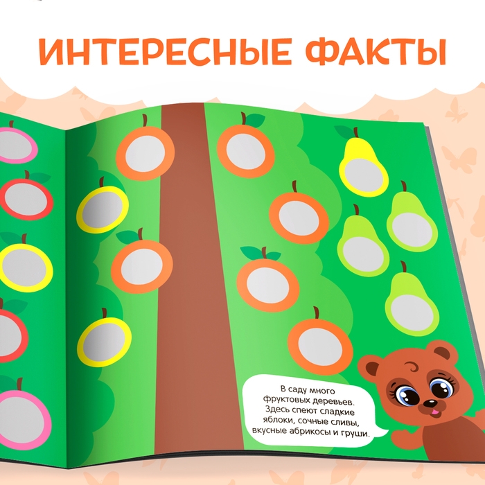 Книга с наклейками «Умные кружочки. Что, где растёт?», 12 стр. Книга с наклейками «Умные кружочки. Что, где растёт?», 12 стр.
