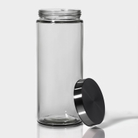 Банка стеклянная для хранения сыпучих продуктов &laquo;Бомонд&raquo;, 2 л, 11&times;27 см, с металлической крышкой