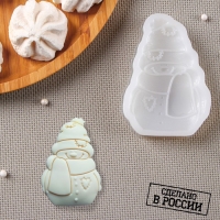 Силиконовый молд &laquo;Снеговик&raquo;, 9,5&times;6,5 см, цвет прозрачный