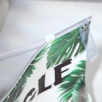 Косметичка с застёжкой зип-лок, цвет прозрачный/зелёный Косметичка с застёжкой зип-лок, цвет прозрачный/зелёный