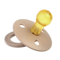Соска - пустышка латексная ортодонтическая, от 6 мес., цвет бежевый Соска - пустышка латексная ортодонтическая, от 6 мес., цвет бежевый