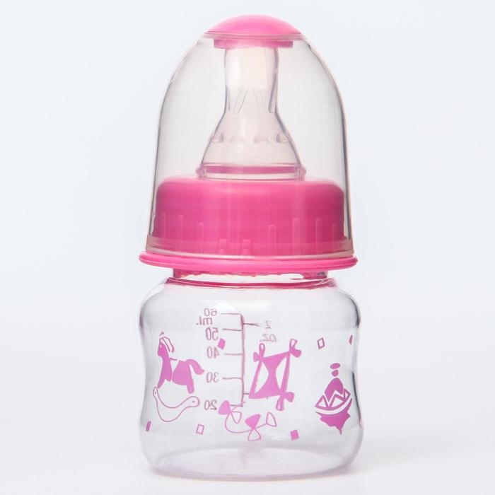 Бутылочка для кормления &laquo;Карапуз&raquo;, классическое горло, 60 мл., от 0 мес., цвета МИКС