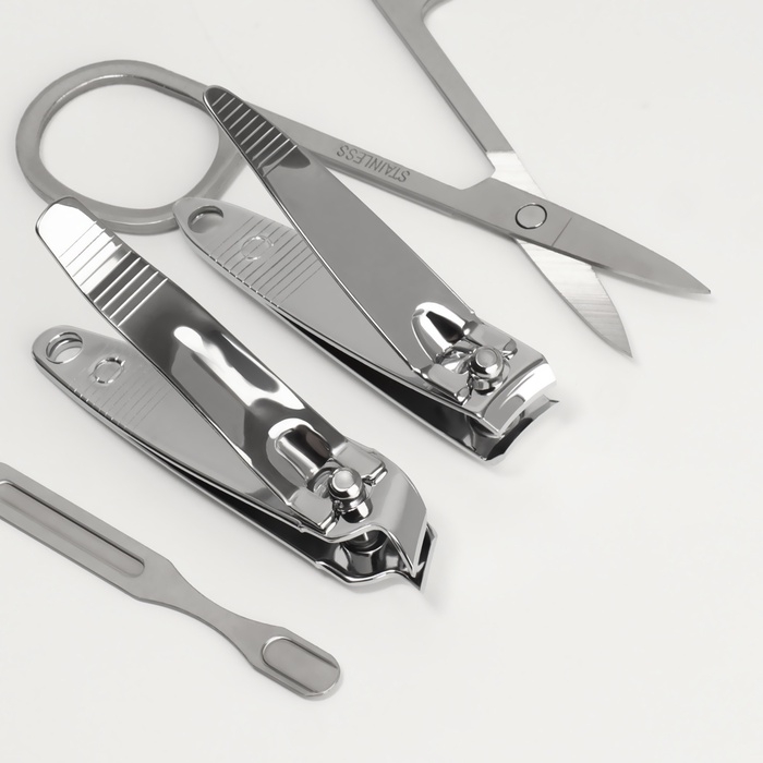 Набор маникюрный &laquo;GENTLEMAN&raquo;, 6 предметов, в футляре, разноцветный