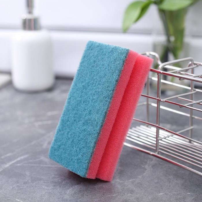 Губка для мытья посуды Доляна &laquo;Генеральная уборка&raquo;, 12&times;6&times;4 см, 6 шт