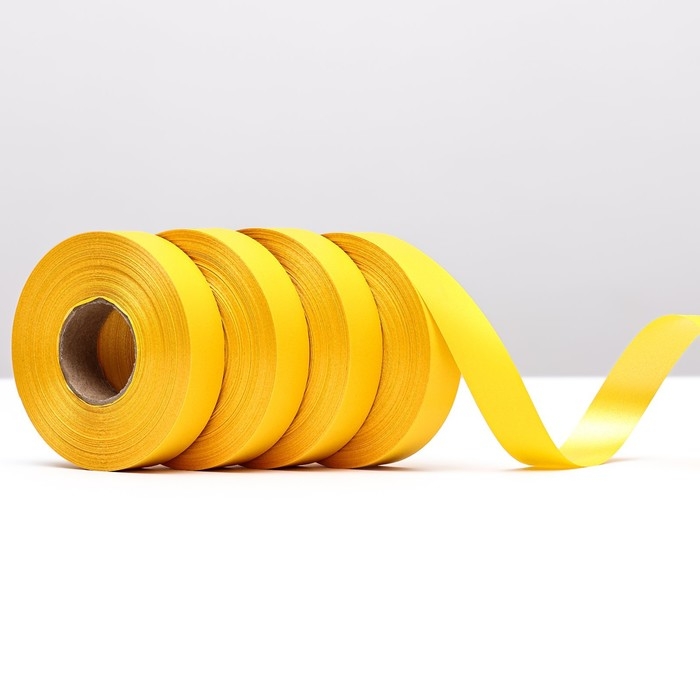 Лента полипропиленовая Лента полипропиленовая "Matte" для декора и подарков, ярко-жёлтая, 2 см х 50 м