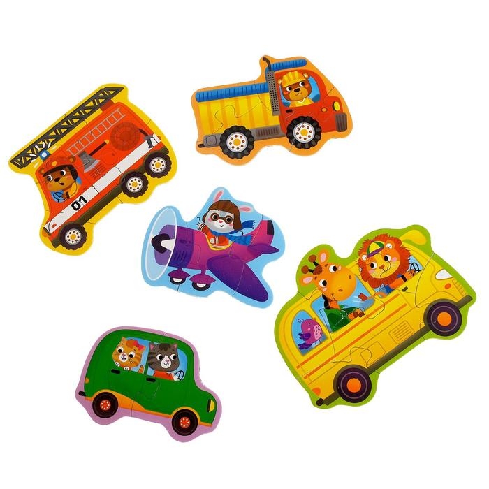 Макси- пазлы &laquo;Транспорт&raquo;, 5 пазлов, 20 деталей