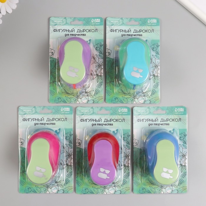 Дырокол фигурный рисунок 3,8х3,8 см Дырокол фигурный рисунок 3,8х3,8 см "Курорт" 7х5,2х9,2 см, МИКС