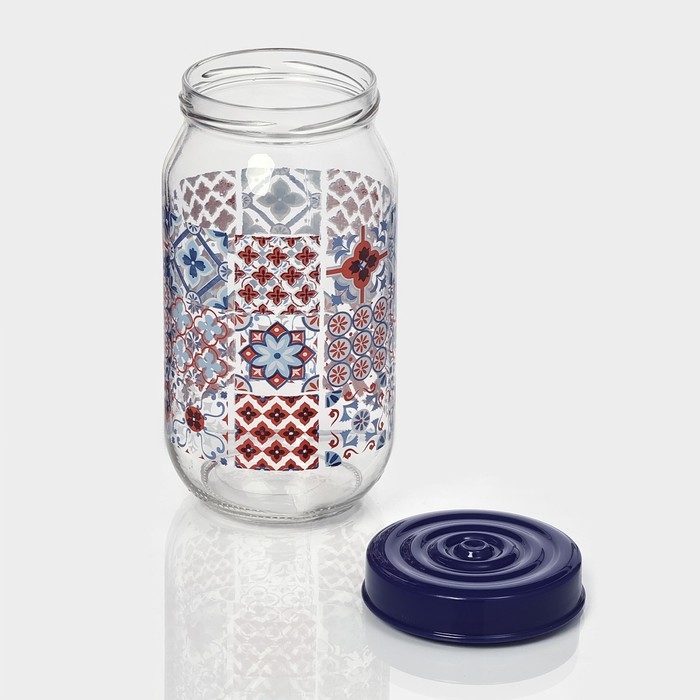 Банка стеклянная для сыпучих продуктов &laquo;Мозаика&raquo;, 1 л