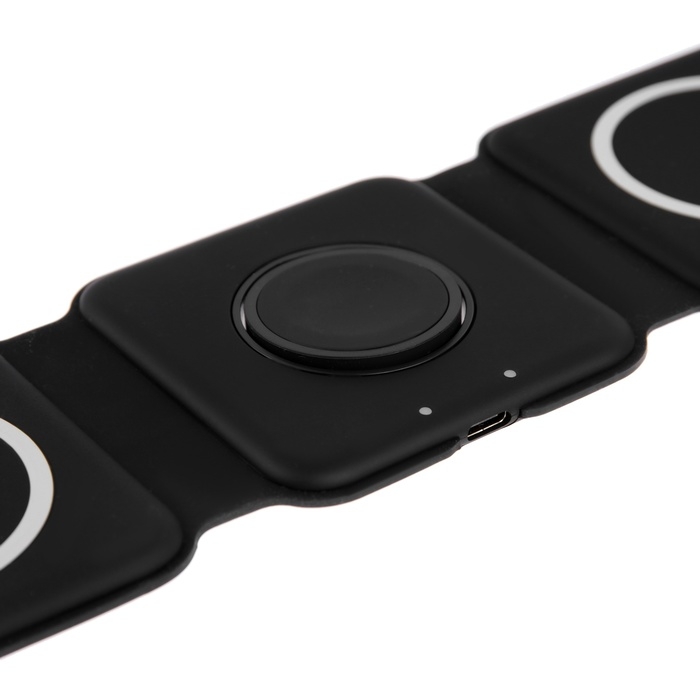 Беспроводное зарядное устройство 3 в 1 A07, 15 W, поддержка MagSafe, складная, чёрная Беспроводное зарядное устройство 3 в 1 A07, 15 W, поддержка MagSafe, складная, чёрная