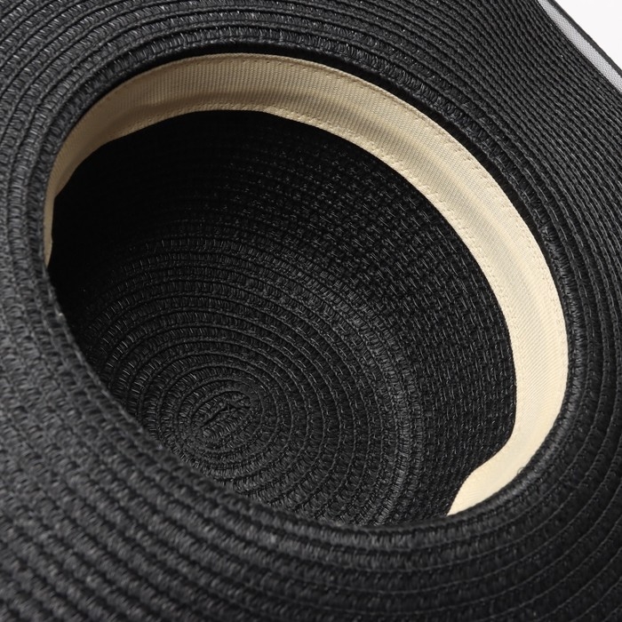 Шляпа женская MINAKU, цв. чёрный, р-р 58 Шляпа женская MINAKU, цв. чёрный, р-р 58