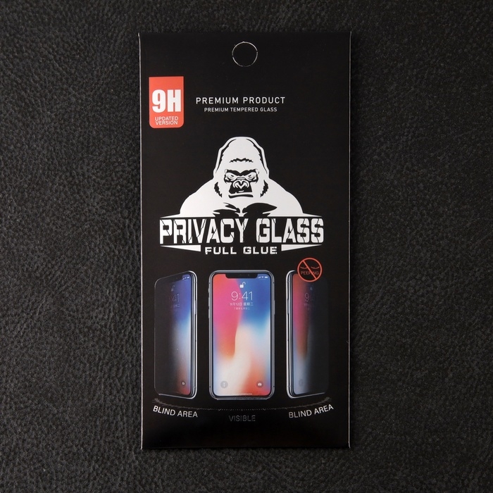 Защитное стекло для iPhone 15 Pro, антишпион, 9H, 0.33 мм, чёрная рамка Защитное стекло для iPhone 15 Pro, антишпион, 9H, 0.33 мм, чёрная рамка