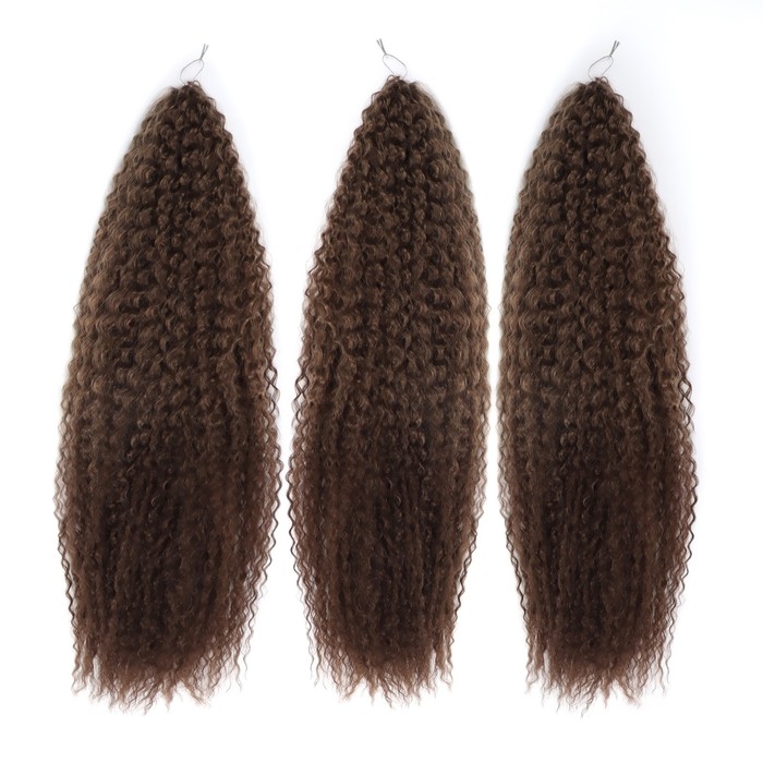 САМБА Афролоконы, 60 см, 270 гр, цвет тёмно-русый/русый HKB18Т/6 (Бразилька)