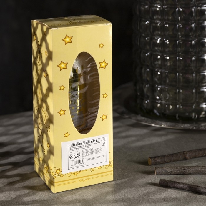 Светодиодная фигура &laquo;Свеча со снеговиком&raquo; 7 &times; 20 &times; 7 см, пластик, батарейки АААх2 (не в комплекте), свечение тёплое белое