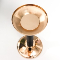 Подсвечник металл на 1 свечу "Чёрная колонна" золото 18,5х9х9 см Подсвечник металл на 1 свечу "Чёрная колонна" золото 18,5х9х9 см