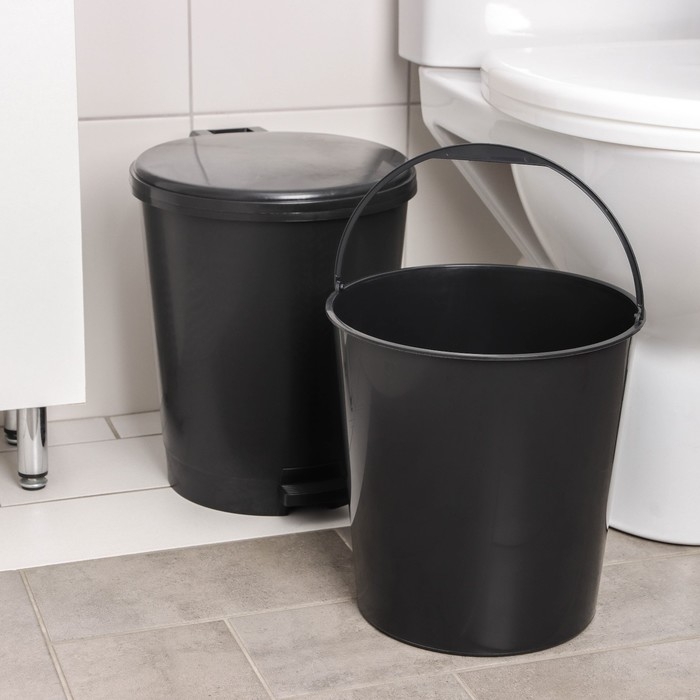 Ведро с педалью &laquo;Эконом&raquo;, 12 л, цвет МИКС