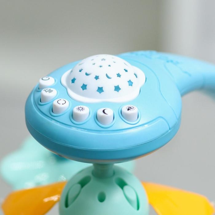 Мобиль музыкальный на кроватку &laquo;Мишка. Малыши&raquo;, проектор, пульт, цвет МИКС