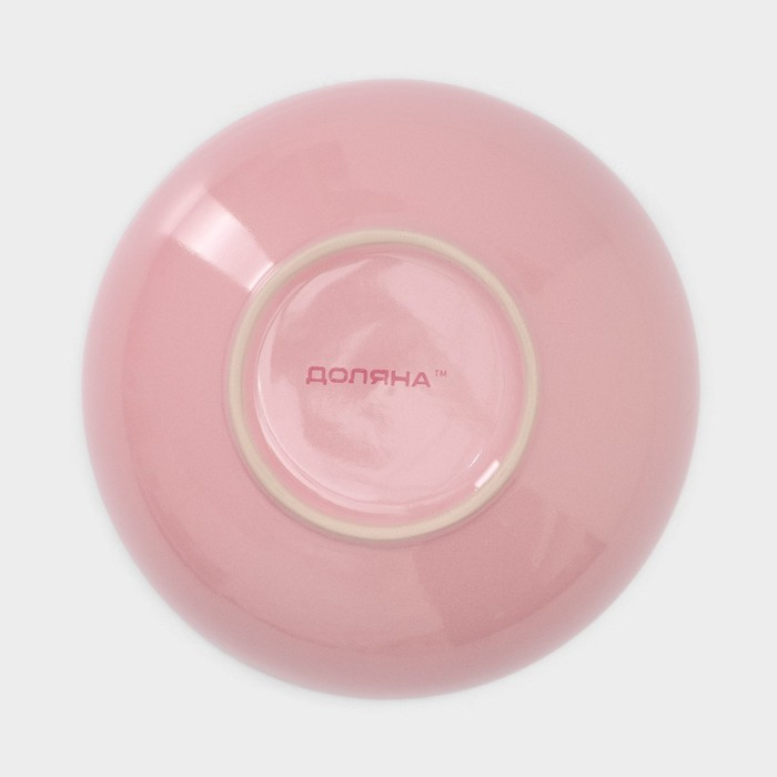 Набор тарелок керамических Доляна &laquo;Пастель&raquo;, 18 предметов: 6 тарелок d=19 см, 6 тарелок d=27 см, 6 мисок d=19 см, цвет розовый