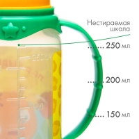 Бутылочка для кормления &laquo;ТРЕНД. Леопард&raquo;, классическое горло, 250 мл., от 3 мес., цилиндр, с ручками