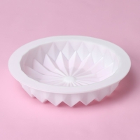 Форма для муссовых десертов и выпечки Доляна &laquo;Оригами&raquo;, силикон, внутренний d=15,3 см, 18,5&times;18,5 см, цвет белый