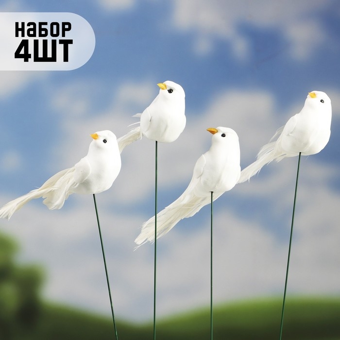 Штекер Штекер "Птичка голубь" 3х5см/15см, набор 4шт