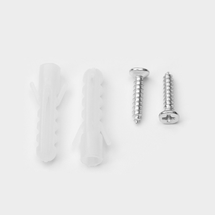 Полка бытовая с крючками Доляна, 42×12×15 см, цвет хромированный Полка бытовая с крючками Доляна, 42×12×15 см, цвет хромированный