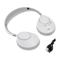 Наушники AKZ K53, беспроводные, полноразмерные, микрофон, подсветка RGB, белые Наушники AKZ K53, беспроводные, полноразмерные, микрофон, подсветка RGB, белые