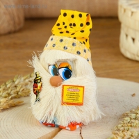 Оберег &laquo;Домовой с самоваром&raquo;, 12 см, микс