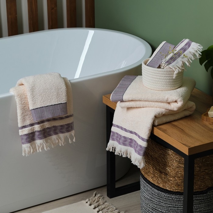 Полотенце махровое Love Life &laquo;Бриз&raquo; 70х120 см, гранатовый, 100% хл, 500 гр/м2