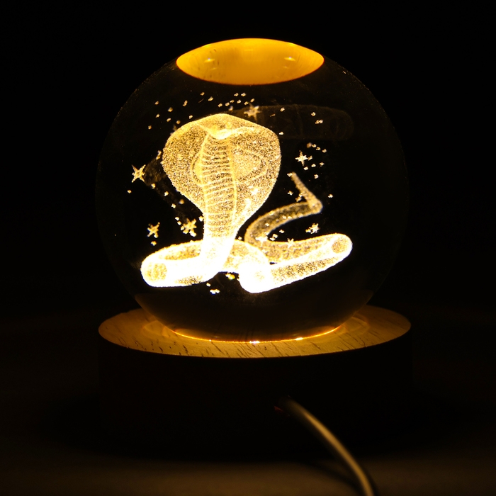 Светильник новогодний «Новый год! Золотая змея», символ года 2025 Светильник новогодний «Новый год! Золотая змея», символ года 2025