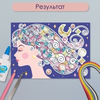 Набор для квиллинга 170 полосок с инструментами "Девушка" 25х33,7 см Набор для квиллинга 170 полосок с инструментами "Девушка" 25х33,7 см