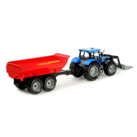 Трактор инерционный «Фермер», с прицепом, масштаб 1:32, МИКС Трактор инерционный «Фермер», с прицепом, масштаб 1:32, МИКС