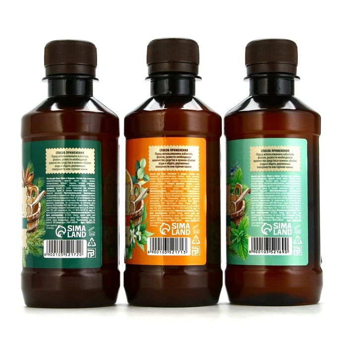 Подарочный набор БАННЫЙ ДУХ &laquo;С лёгким паром&raquo;, настой для бани, 3х250 мл, Новый Год